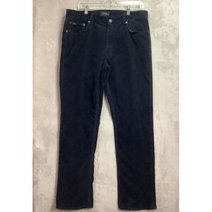 Polo Ralph Lauren Corduroy Pants Size 34x 32 (35 x 30.5) Navy Blue stretch soft